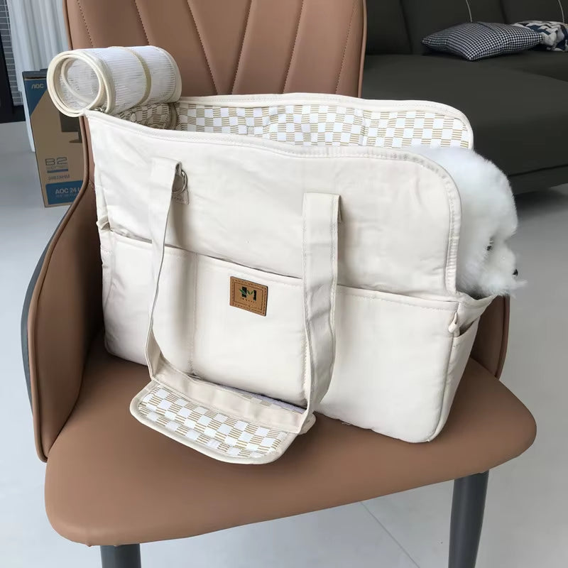 Portable Dogs Carrier Pet Cat Shoulder Handbag Car Seat Control Nonslip Dog Carriers Safe, for Small Dogs Dog Carrier Chihuahua