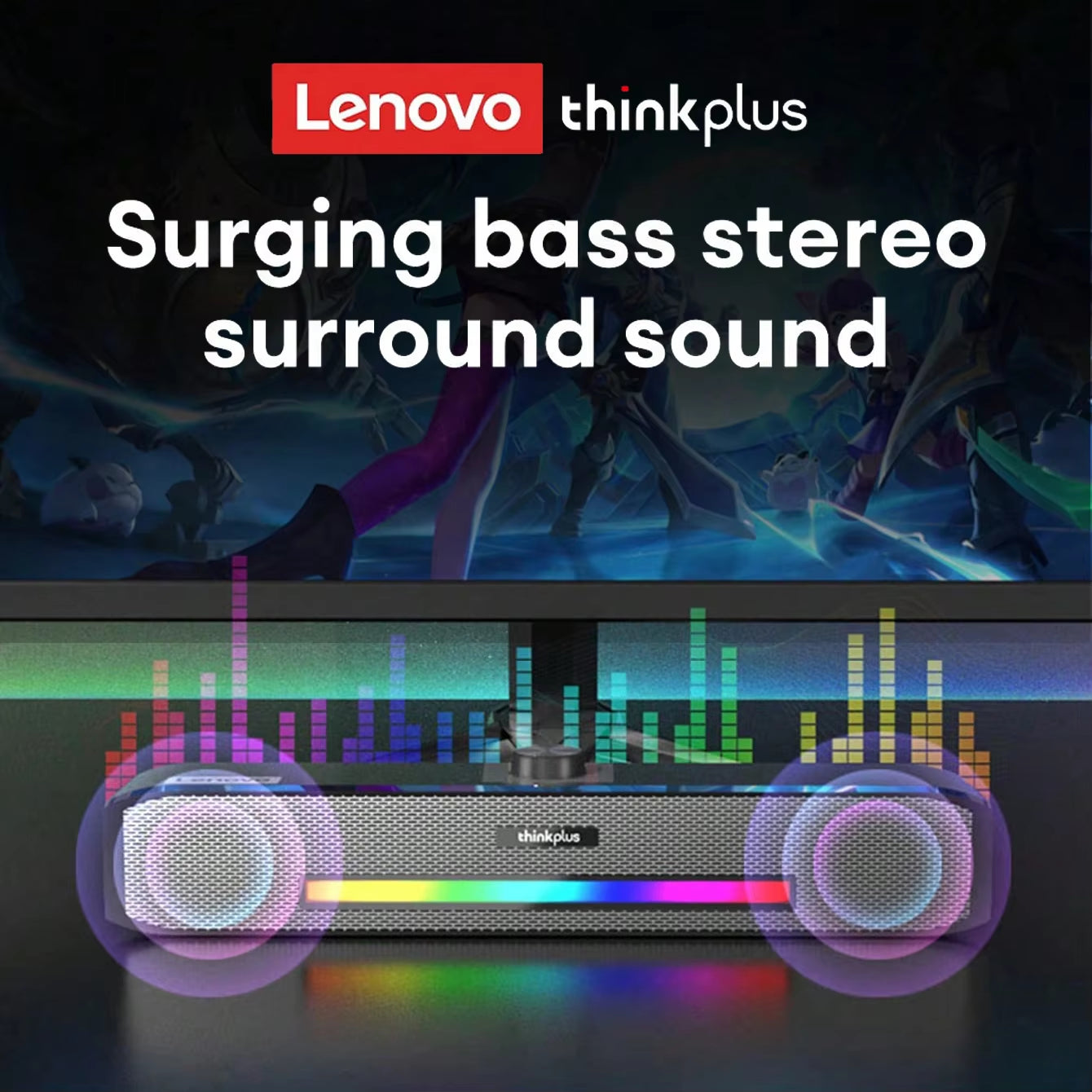 Original TS33 Wired and Bluetooth 5.0 Speaker 360 for Desk Computer Subwoofer Home Movie Surround Sound Bar Audio Speaker