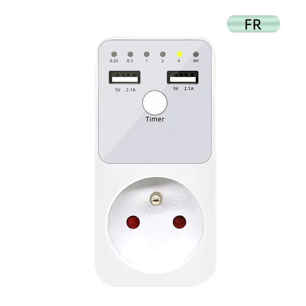 Digital Timer Socket Surge Protector Socket Voltage Relay Switch 6 Hour 220V 230V Appliance Time Controler EU US French UK Plug
