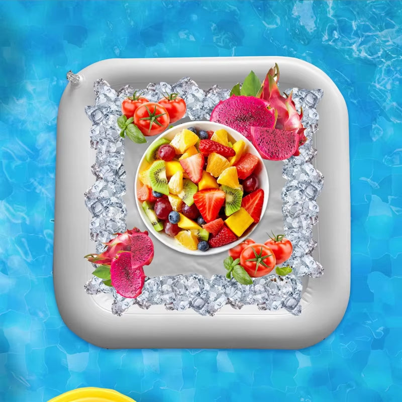 Inflatable Serving Bar Salad Ice Tray Food Drink Containers BBQ Picnic Pool Party Supplies Buffet Salad Food & Drinks Tray