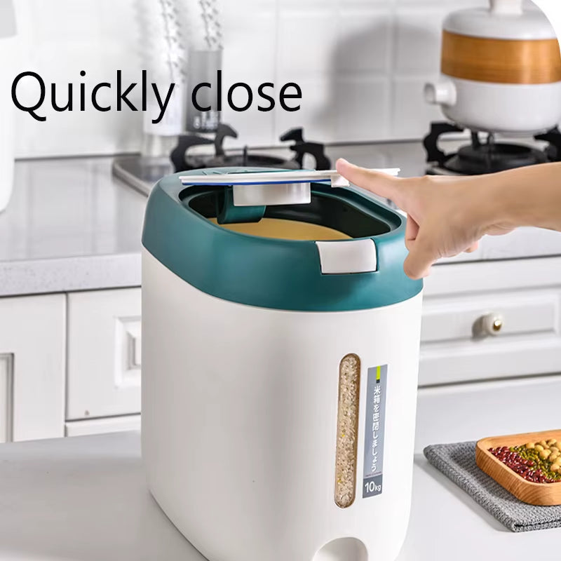 5KG/10KG Rice Dispenser Kitchen Organizer and Storage Container Home Box Cereal Jar Botes Cocina Almacenaje Alimentos
