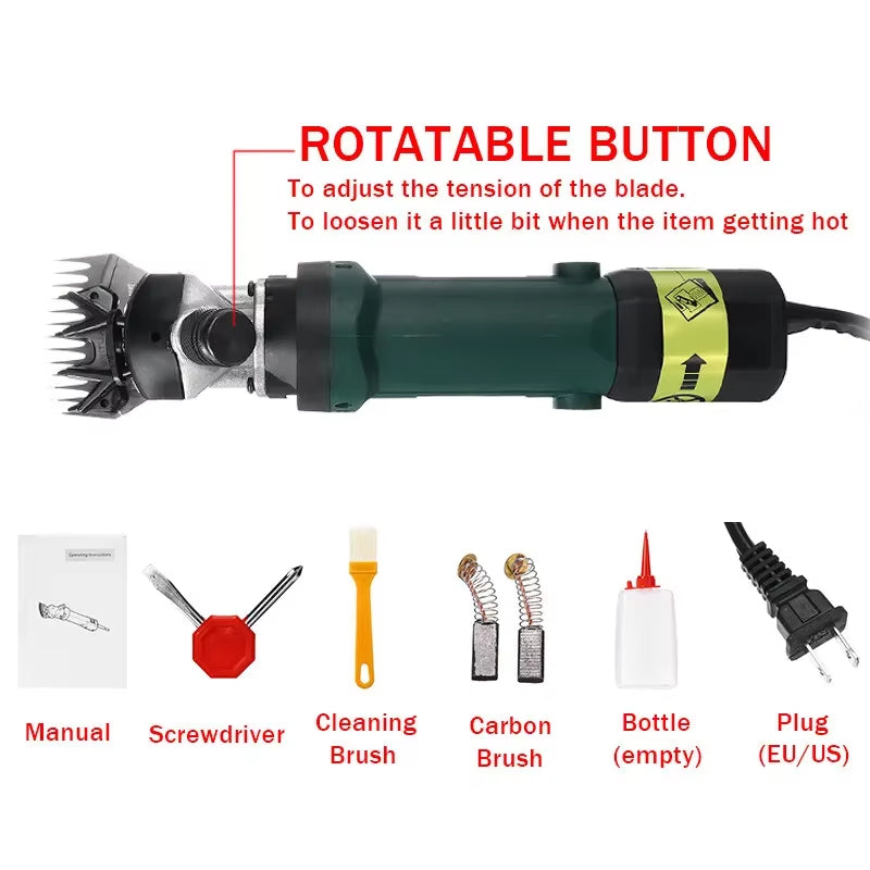 2000W 6 Speed 13 Teeth Electric Sheep Pet Hair Clipper Shearing Kit Shear Wool Cut Goat Pet Animal Shearing Supplies Farm Cut