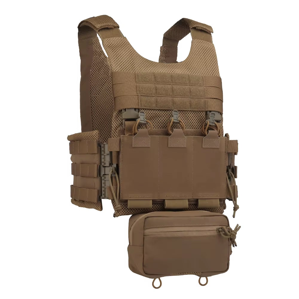 Tactical Vest LV119 Plate Carrier Set Lightweight OTB Maritime Version Airsoft Hunting Vest with Underbelly Bag Triple Mag Pouch