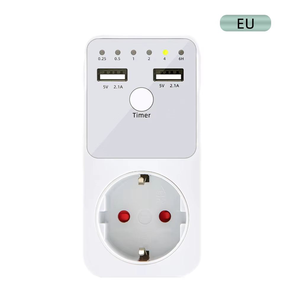 Digital Timer Socket Surge Protector Socket Voltage Relay Switch 6 Hour 220V 230V Appliance Time Controler EU US French UK Plug