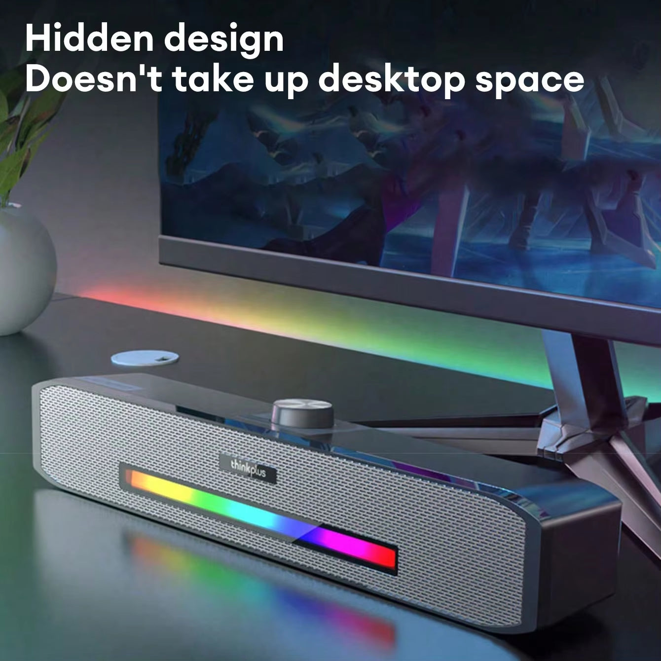Original TS33 Wired and Bluetooth 5.0 Speaker 360 for Desk Computer Subwoofer Home Movie Surround Sound Bar Audio Speaker