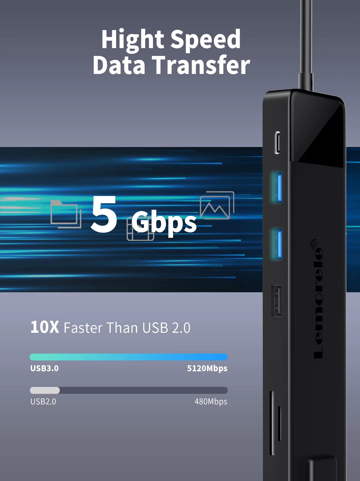 4K USB Hub USB C to Dual HDMI VGA Gigabit Docking Station USB 3.0 VGA Adapter SD Card Readers for Windows Macbook Air