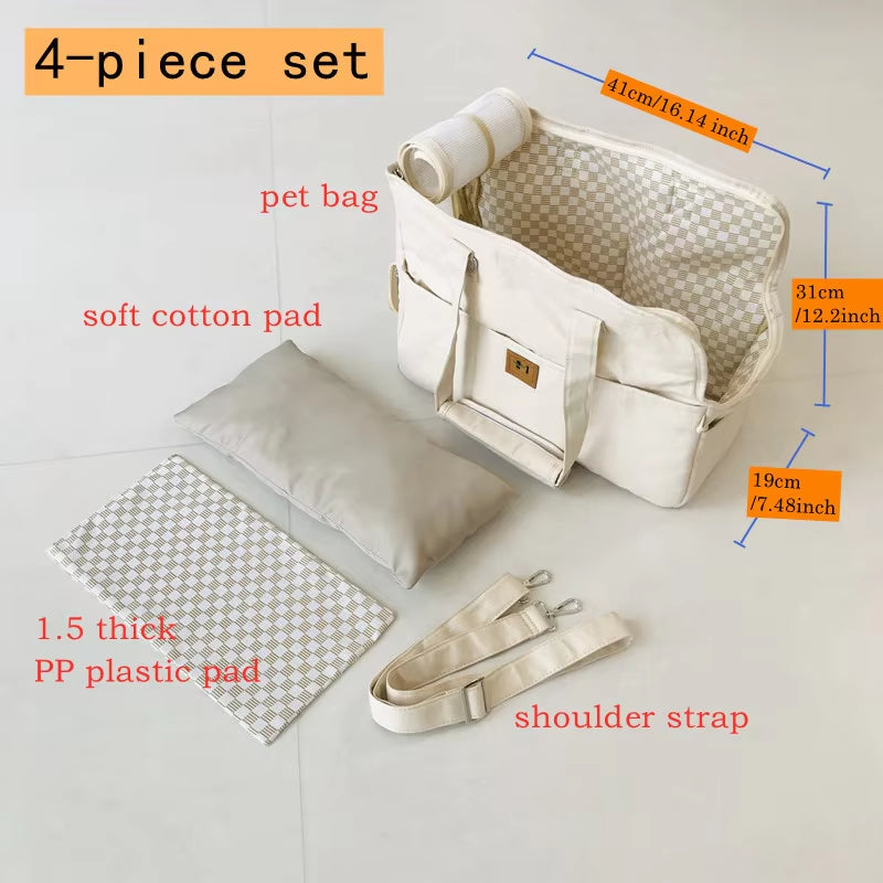Portable Dogs Carrier Pet Cat Shoulder Handbag Car Seat Control Nonslip Dog Carriers Safe, for Small Dogs Dog Carrier Chihuahua