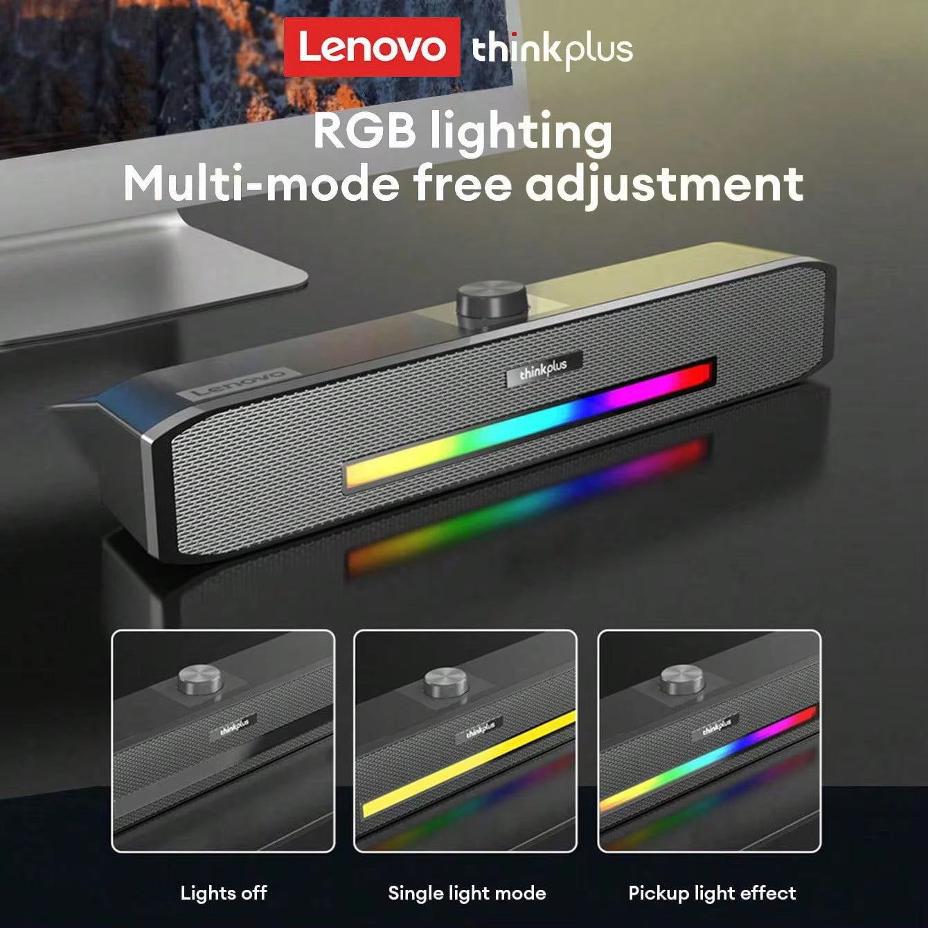 Original TS33 Wired and Bluetooth 5.0 Speaker 360 for Desk Computer Subwoofer Home Movie Surround Sound Bar Audio Speaker