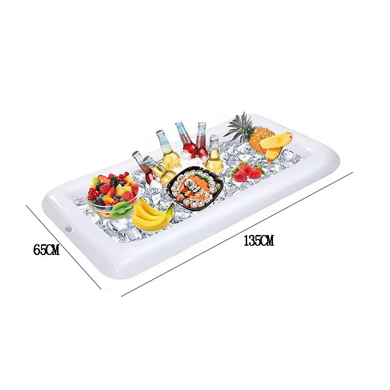 Inflatable Serving Bar Salad Ice Tray Food Drink Containers BBQ Picnic Pool Party Supplies Buffet Salad Food & Drinks Tray