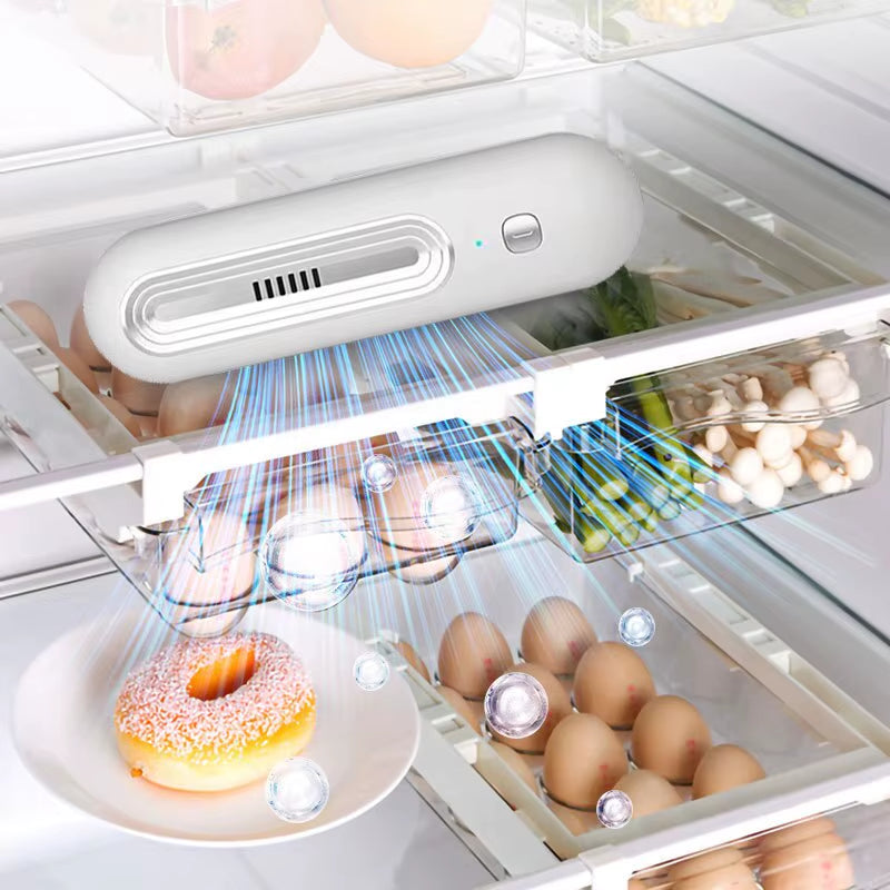 Refrigerator Deodorizer & Air Purifier - Extend Food Shelf Life, Remove Odors (Smoke, Pet, Toilet) for Car & Fridge