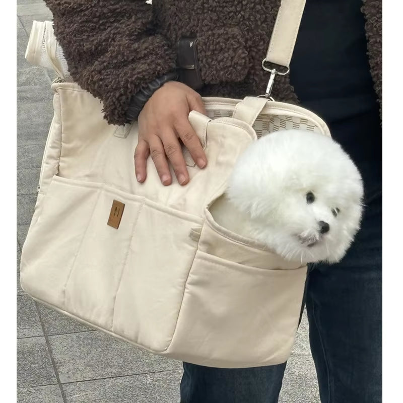 Portable Dogs Carrier Pet Cat Shoulder Handbag Car Seat Control Nonslip Dog Carriers Safe, for Small Dogs Dog Carrier Chihuahua