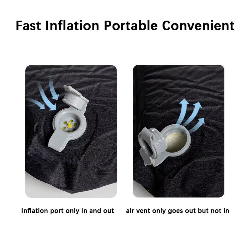Naturehike-Blackdog Self-Inflating Pillow Sleeping Bag Pillow for Outdoor Camping Air U-Shaped Pillow Portable Travel Pillow