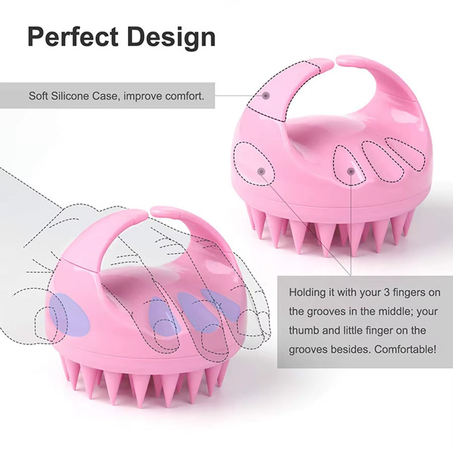Silicone Scalp Massage Comb for Head Body Shampoo Hair Washing Comb Hair Cleaning Brush Shower Scrubber