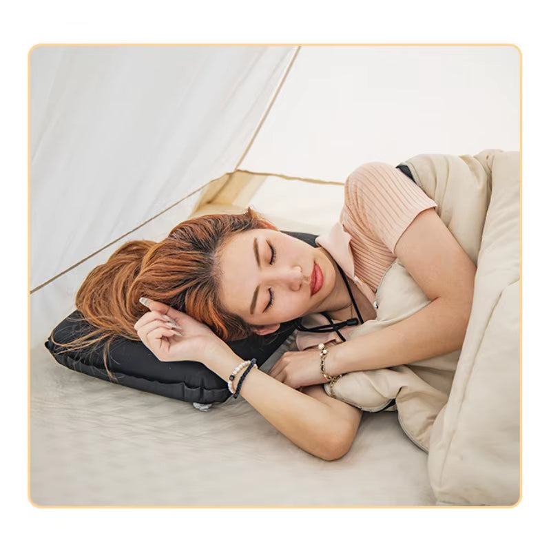 Naturehike-Blackdog Self-Inflating Pillow Sleeping Bag Pillow for Outdoor Camping Air U-Shaped Pillow Portable Travel Pillow
