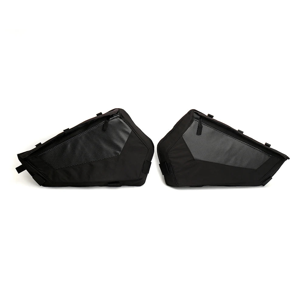 UTV Lower Door Storage Bag Kit Black+Carbon Fiber for Polaris RZR XP 4 1000 S / XP 4 Turbo / Turbo S / S 900 2014-2023