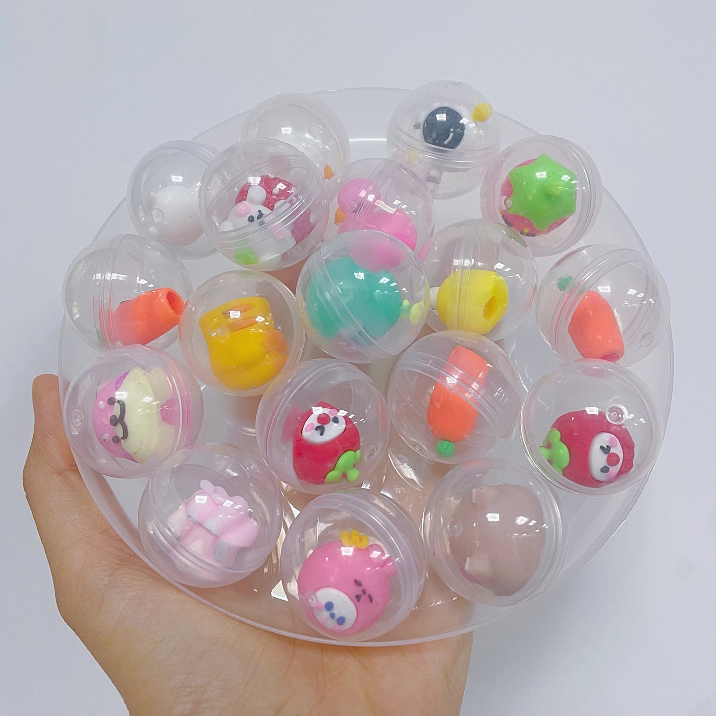 32Mm Transparent Twisted Egg for Mini Claw Machine Toys Accessories Cute Animal Plush Dolls Doll Kids Arcade Crane Machine Gift