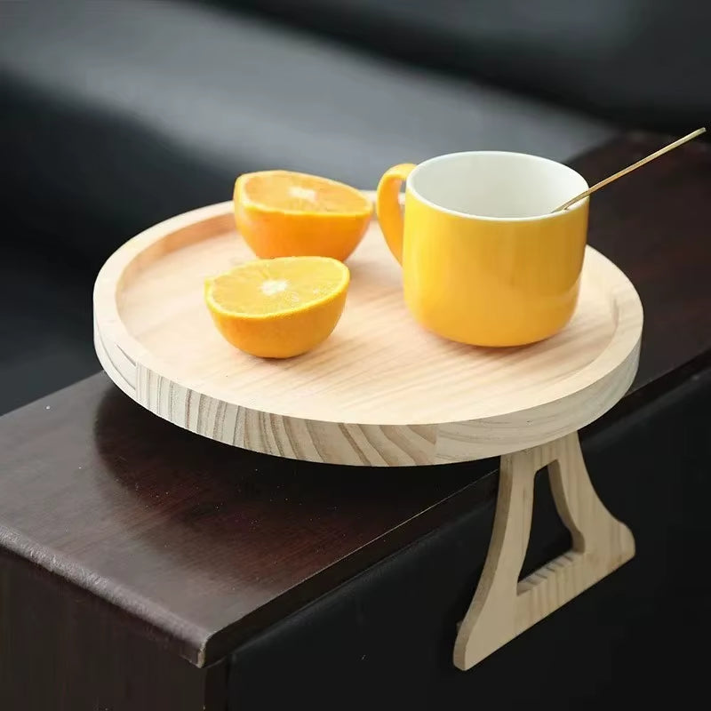 Sofa Arm Tray Couch Arm Clip Table Portable Couch Cup Holder Portable Sofa Armrest Tray for Snacks Drinks Remote Control Coffee