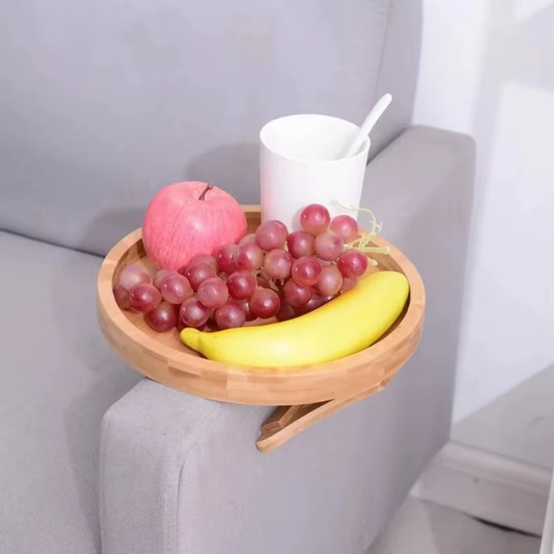 Sofa Arm Tray Couch Arm Clip Table Portable Couch Cup Holder Portable Sofa Armrest Tray for Snacks Drinks Remote Control Coffee