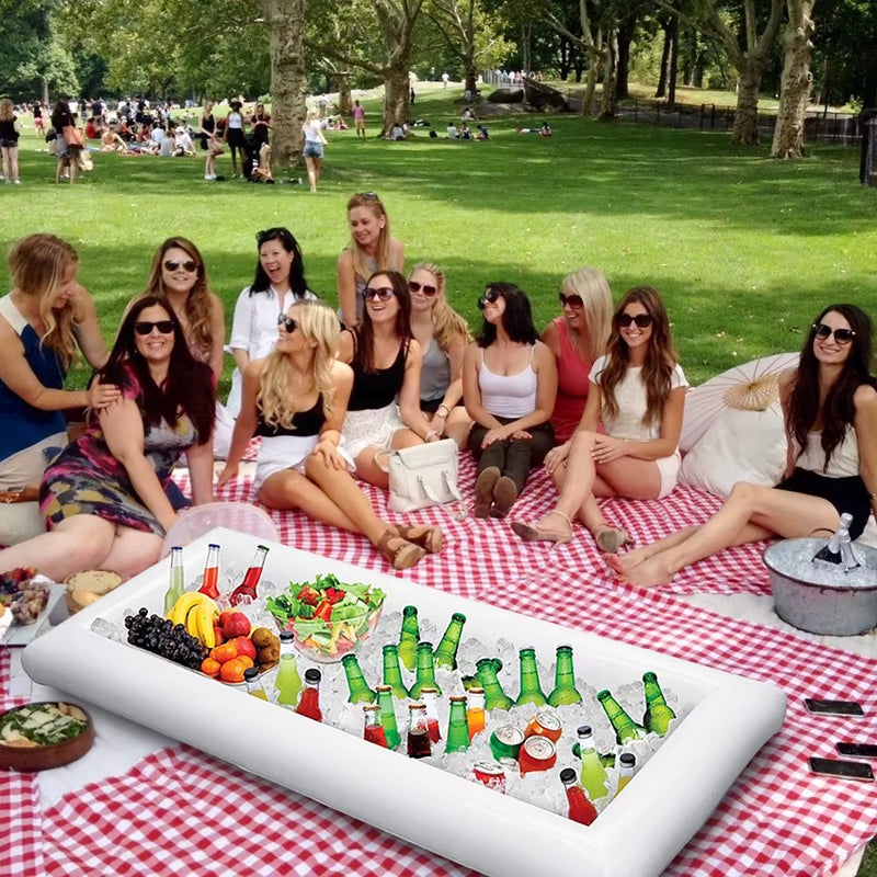 Inflatable Serving Bar Salad Ice Tray Food Drink Containers BBQ Picnic Pool Party Supplies Buffet Salad Food & Drinks Tray