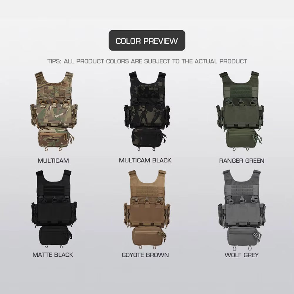 Tactical Vest LV119 Plate Carrier Set Lightweight OTB Maritime Version Airsoft Hunting Vest with Underbelly Bag Triple Mag Pouch