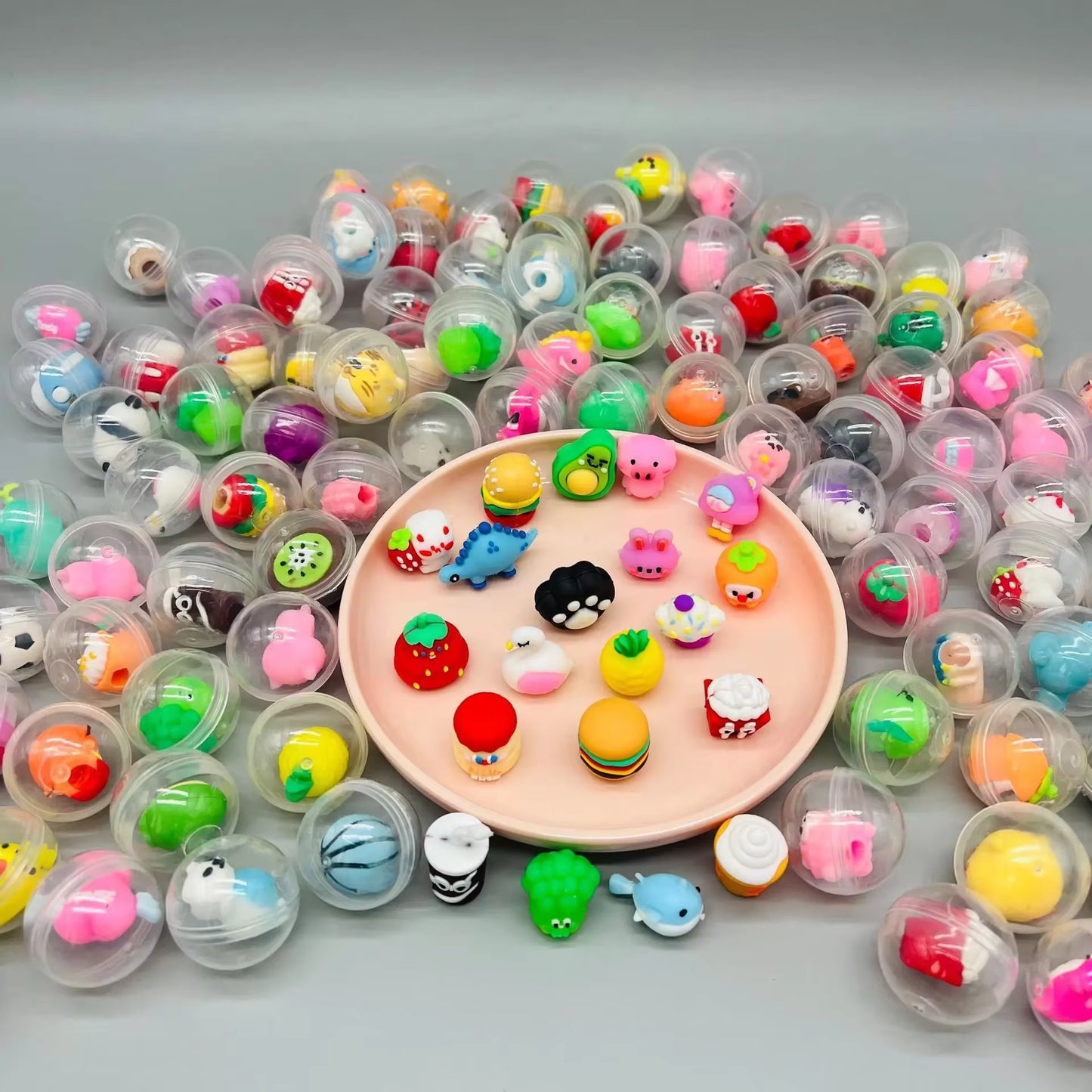 32Mm Transparent Twisted Egg for Mini Claw Machine Toys Accessories Cute Animal Plush Dolls Doll Kids Arcade Crane Machine Gift