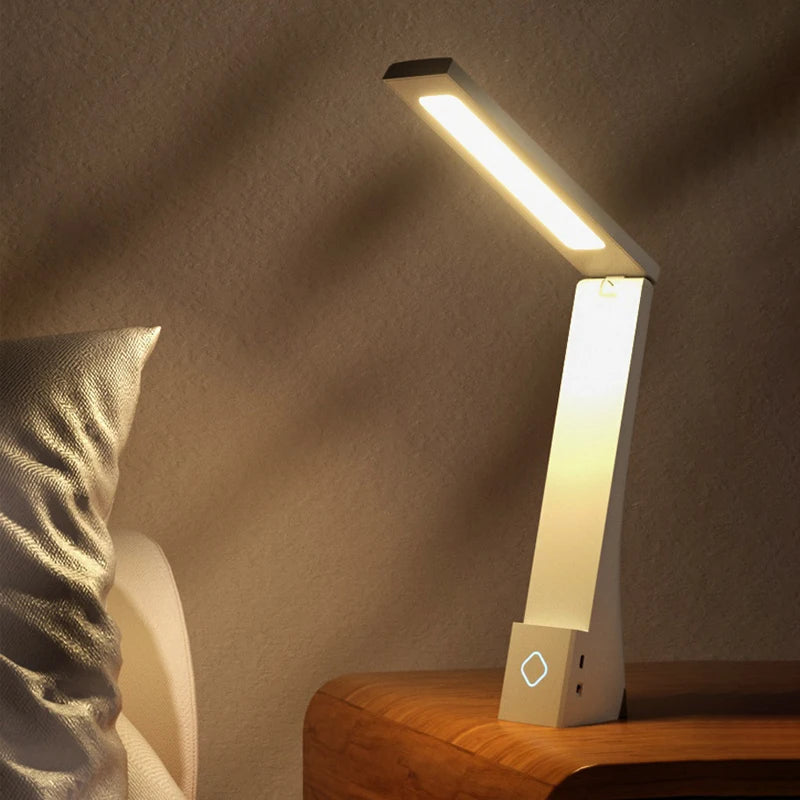 Led Desk Lamp Charging and Plugging Foldable Table Lights Eye Protection Learning Desk Lamp Bedroom Bedside Desk Lightingfixture