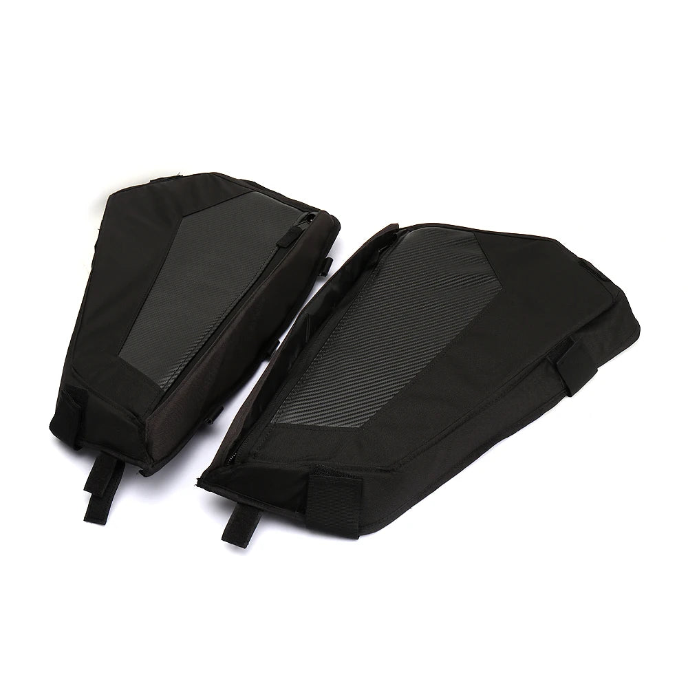 UTV Lower Door Storage Bag Kit Black+Carbon Fiber for Polaris RZR XP 4 1000 S / XP 4 Turbo / Turbo S / S 900 2014-2023