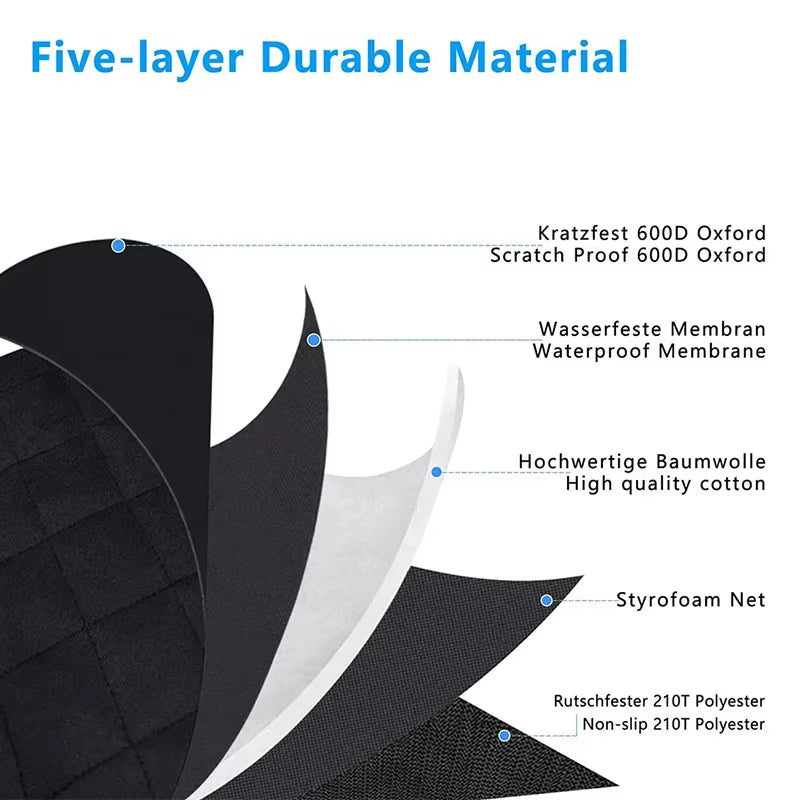 Trunk Cargo Liner for Pet 5-Layer Thicken Oxford Cloth Trunk Carpet Waterproof anti Slip Wear-Resistant Cushion for Dog