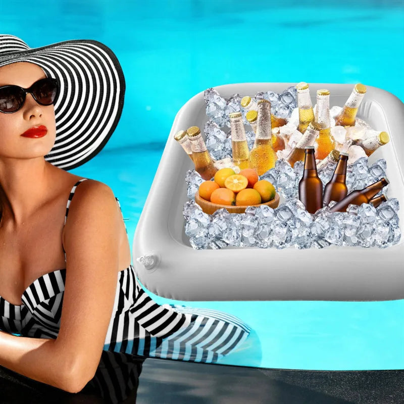 Inflatable Serving Bar Salad Ice Tray Food Drink Containers BBQ Picnic Pool Party Supplies Buffet Salad Food & Drinks Tray