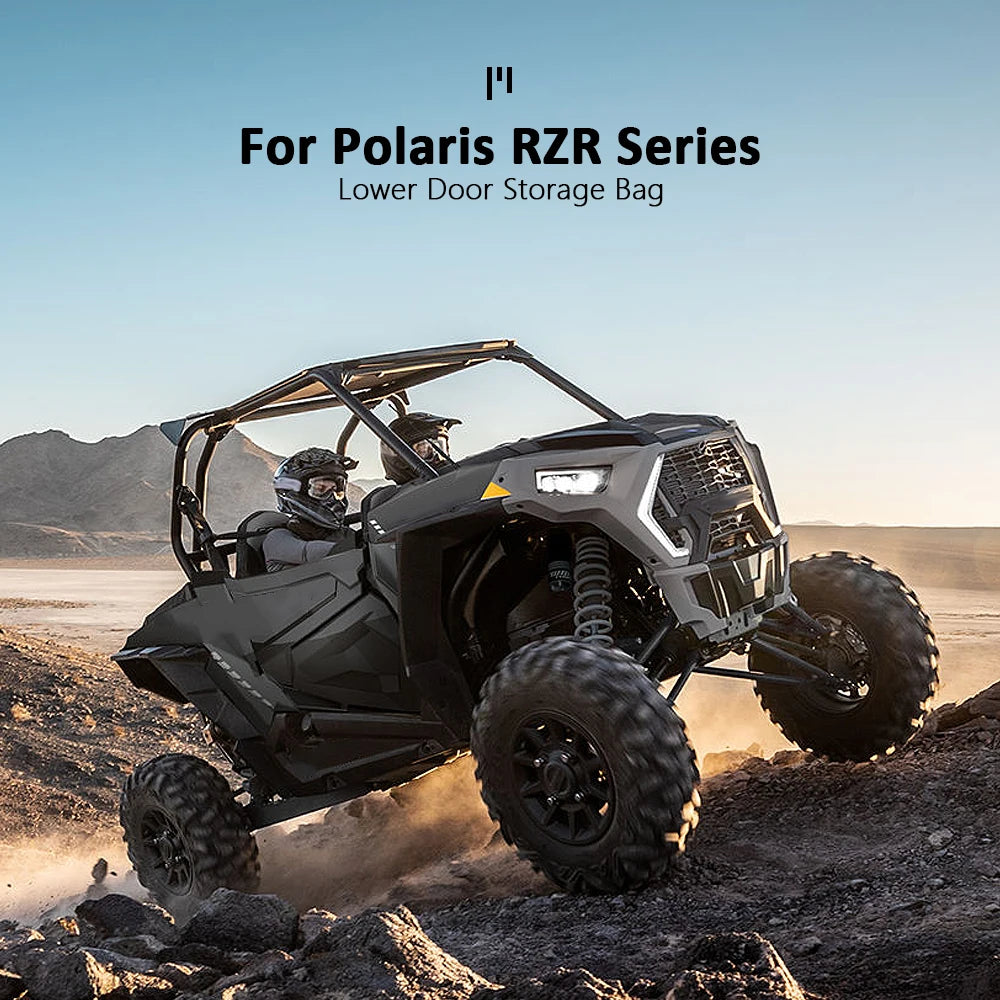 UTV Lower Door Storage Bag Kit Black+Carbon Fiber for Polaris RZR XP 4 1000 S / XP 4 Turbo / Turbo S / S 900 2014-2023
