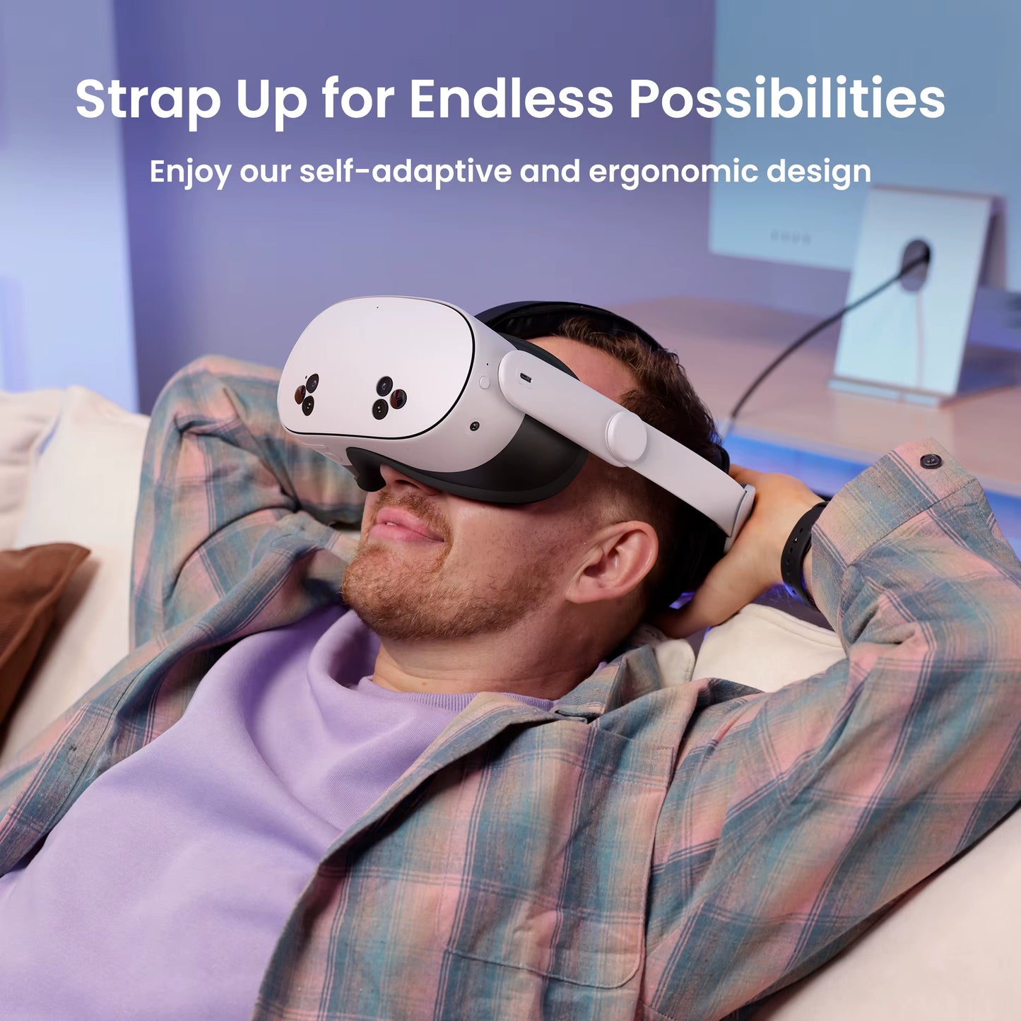 KIWI Design K4 Comfort Head Strap Compatible with Quest 3/Quest 3S Elite Strap VR Accessories