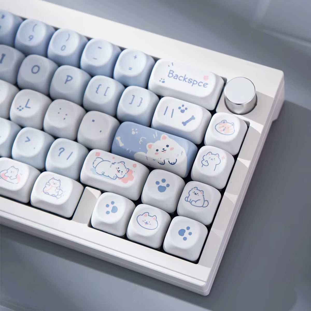 95 Keys Artoon Cute Puppy Cat Kitty Keycaps GMK PBT Keycap MOA Profile Dye Sublimation for DIY Mechanical Keyboard Girls Gift