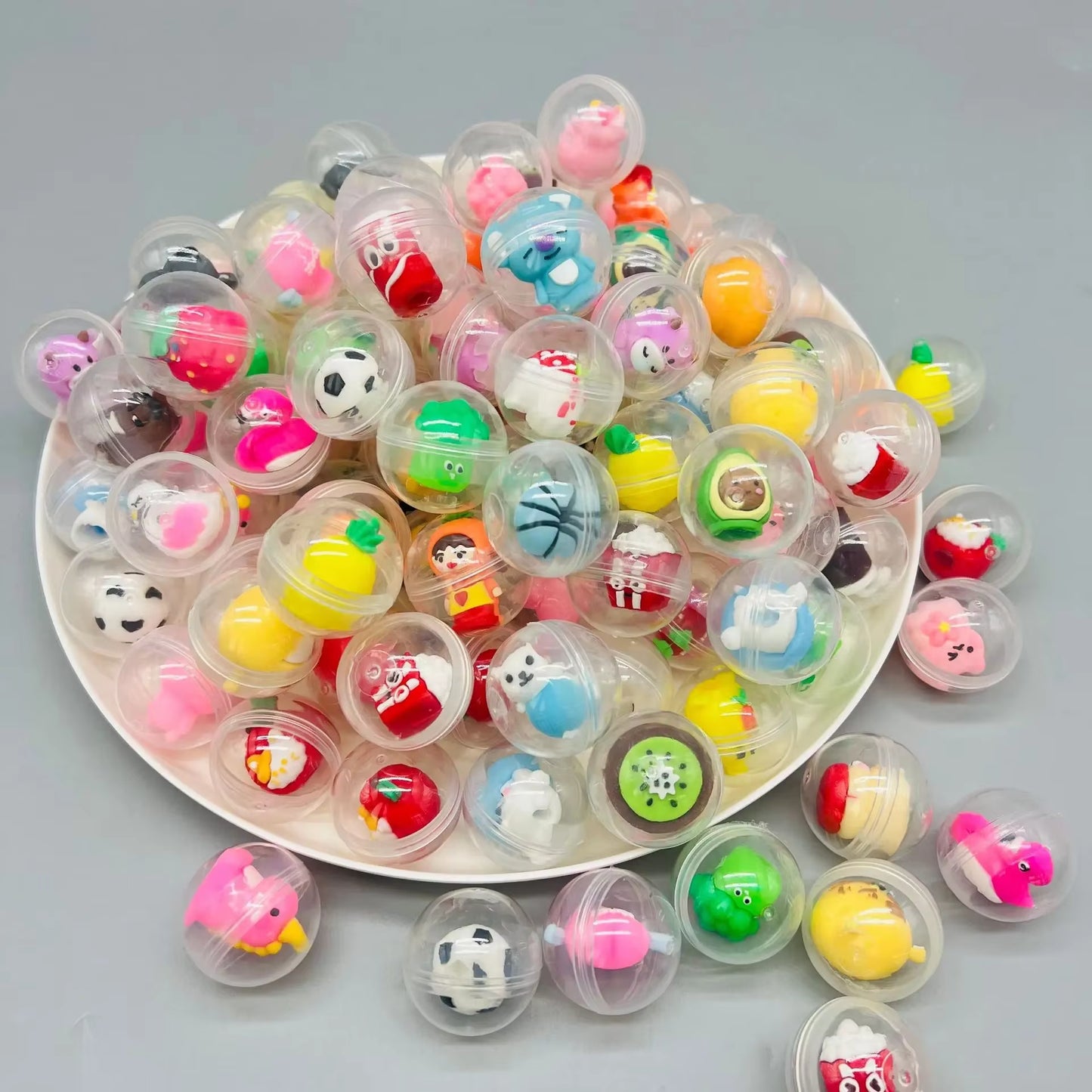 32Mm Transparent Twisted Egg for Mini Claw Machine Toys Accessories Cute Animal Plush Dolls Doll Kids Arcade Crane Machine Gift