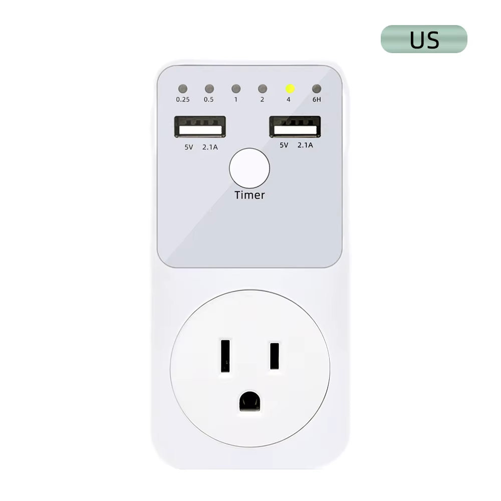 Digital Timer Socket Surge Protector Socket Voltage Relay Switch 6 Hour 220V 230V Appliance Time Controler EU US French UK Plug