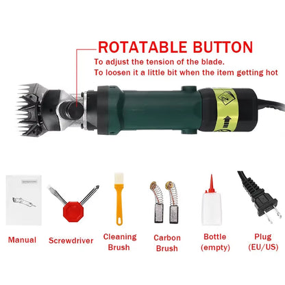 2000W 6 Speed 13 Teeth Electric Sheep Pet Hair Clipper Shearing Kit Shear Wool Cut Goat Pet Animal Shearing Supplies Farm Cut