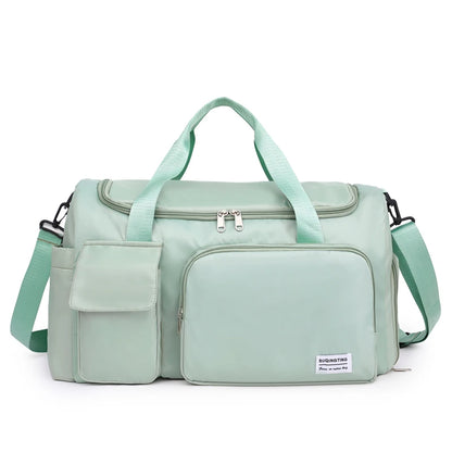 Unisex Large Capacity Travel Luggage Bag, Sports Gym Bag, Perfect for Weekend Overnight Luggage Bag with Shoe Compartment