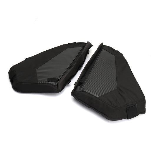 UTV Lower Door Storage Bag Kit Black+Carbon Fiber for Polaris RZR XP 4 1000 S / XP 4 Turbo / Turbo S / S 900 2014-2023