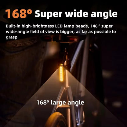 Bike Tail Light LED Rear Lamp Warning Light Waterproof Bicycle Lights USB Rechargeable Cycling MTB Road Bike Rear Flashlight