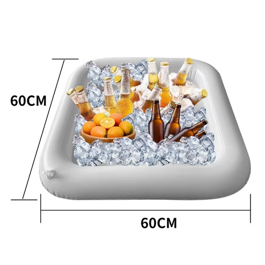 Inflatable Serving Bar Salad Ice Tray Food Drink Containers BBQ Picnic Pool Party Supplies Buffet Salad Food & Drinks Tray