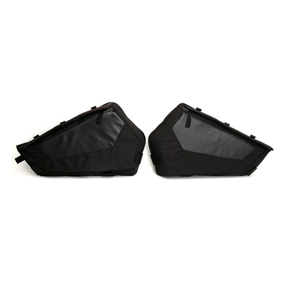 UTV Lower Door Storage Bag Kit Black+Carbon Fiber for Polaris RZR XP 4 1000 S / XP 4 Turbo / Turbo S / S 900 2014-2023