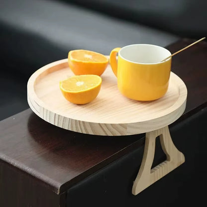 Sofa Arm Tray Couch Arm Clip Table Portable Couch Cup Holder Portable Sofa Armrest Tray for Snacks Drinks Remote Control Coffee