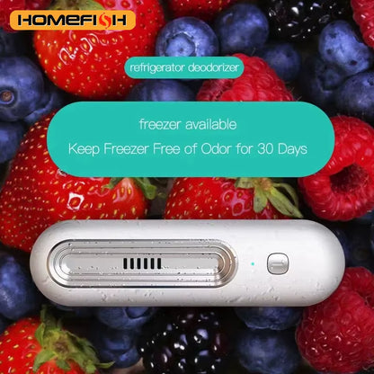 Refrigerator Deodorizer & Air Purifier - Extend Food Shelf Life, Remove Odors (Smoke, Pet, Toilet) for Car & Fridge